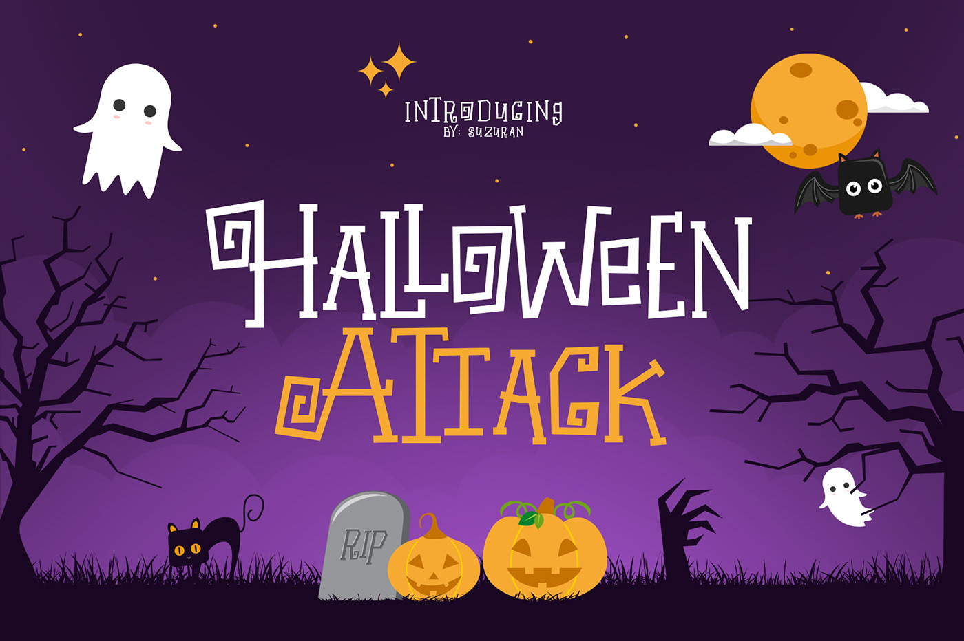 Beispiel einer Halloween Attack-Schriftart #2